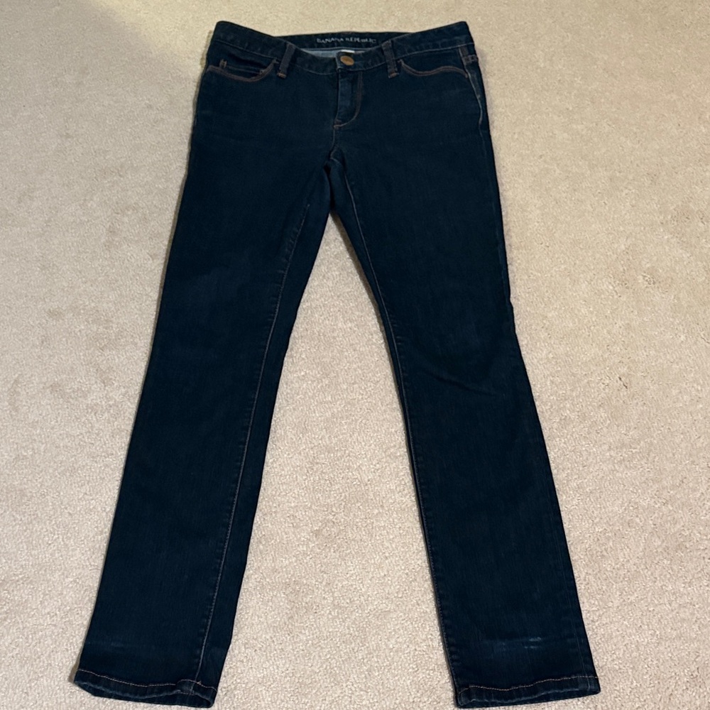 Banana Republic Dark Indigo Straight Leg Jeans